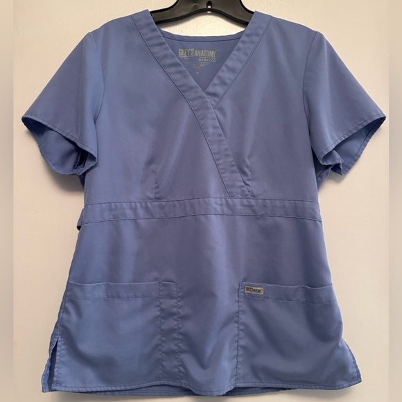 Grey’s Anatomy woman’s scrub top, size small, seal blue - Picture 1 of 5